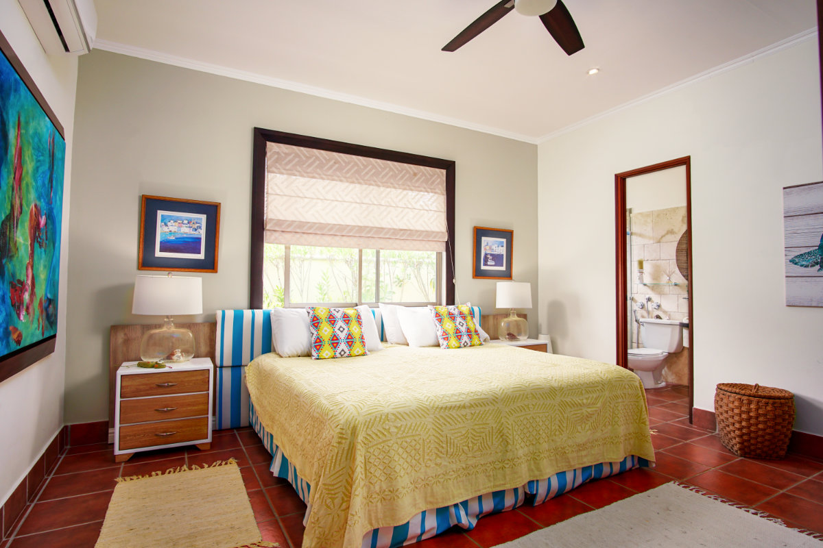 Immaculately cleaned and organized bedroom at Villa Ibis, Buenaventura, Panama
