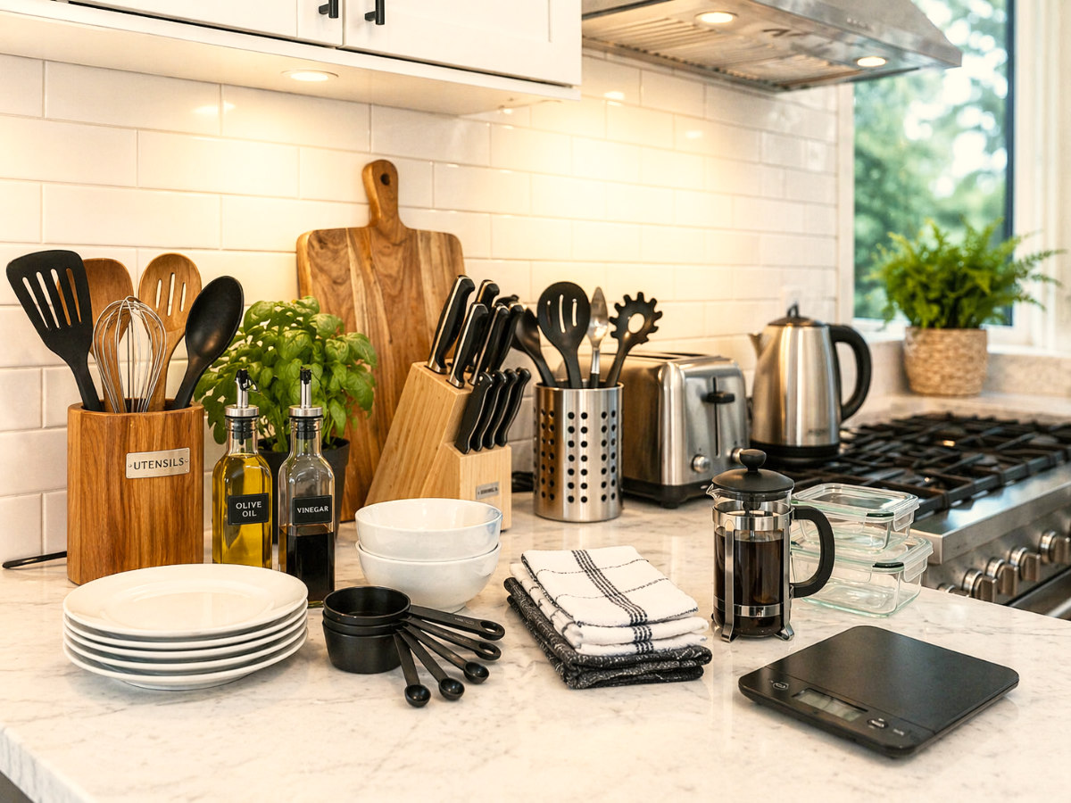 selection of kitchen tools and gadgets