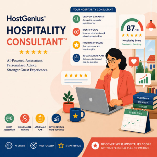 Ilustration for Host-Genius Hospitality Consultant AI tool