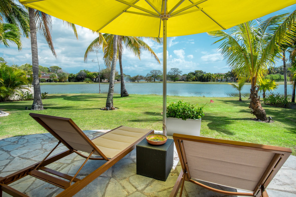 View of the lake in Los Portales, Buenaventura from Villa Ibis. 